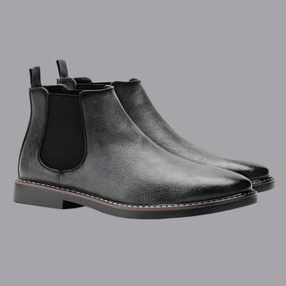 Mikołaj | Brązowe eleganckie skórzane buty