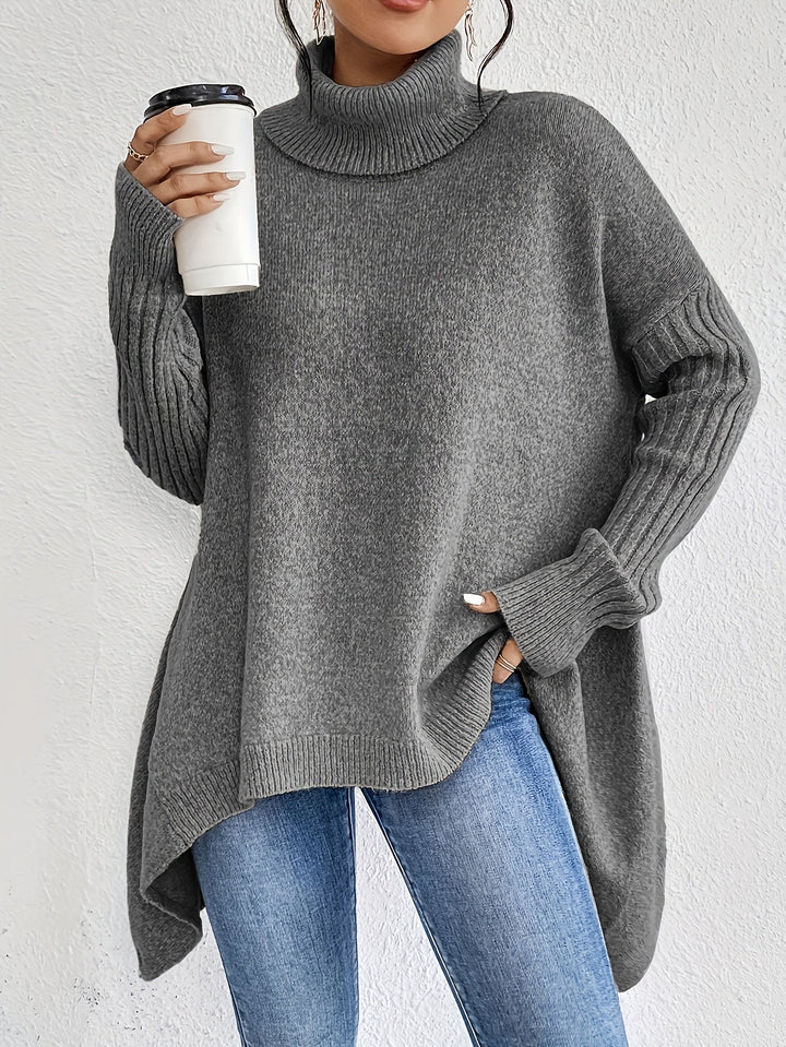 Léïna™ – Miękki, swobodny sweter z golfem
