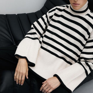 Éliane™ – Sweter w paski o eleganckim, swobodnym stylu.