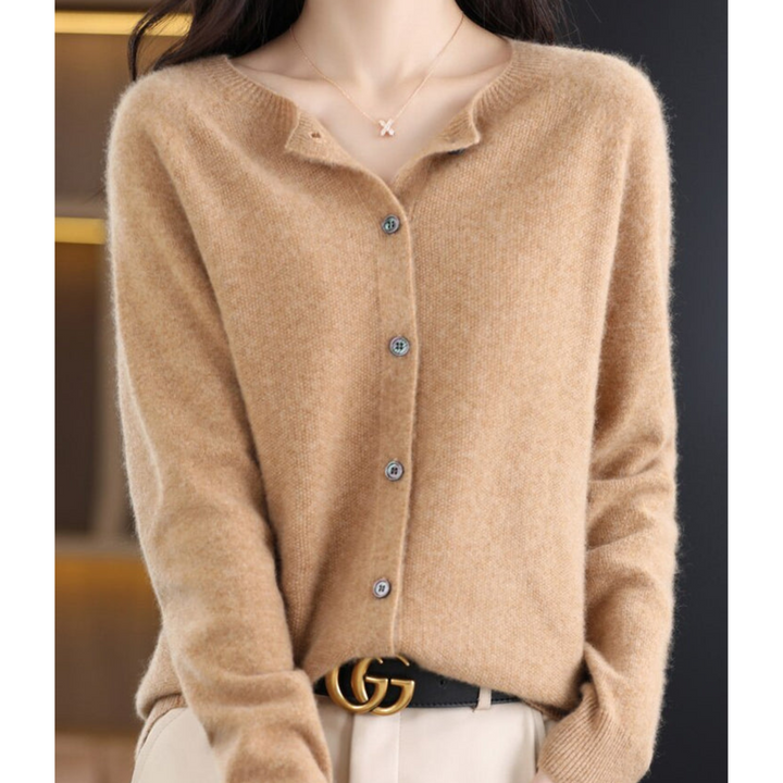 Mercy | Elegancki kardigan z okrągłym dekoltem