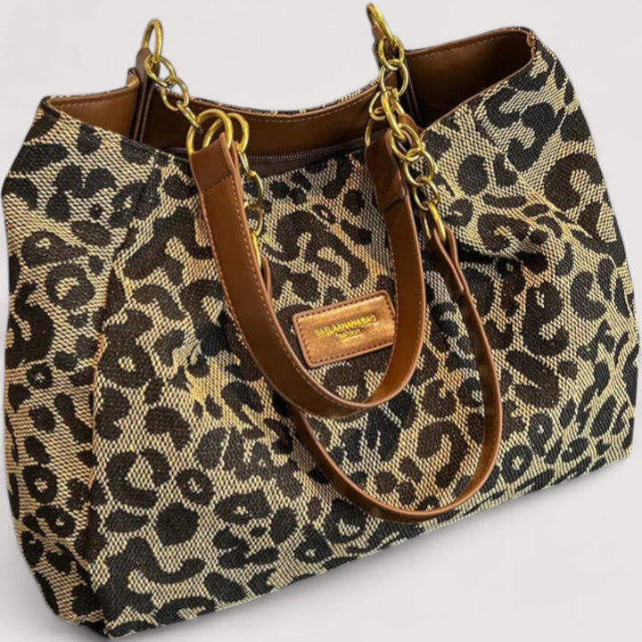 Lévrier – Torba na zakupy z płótnem w leopardzie