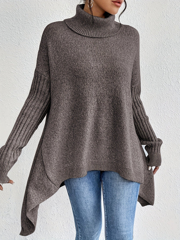 Léïna™ – Miękki, swobodny sweter z golfem