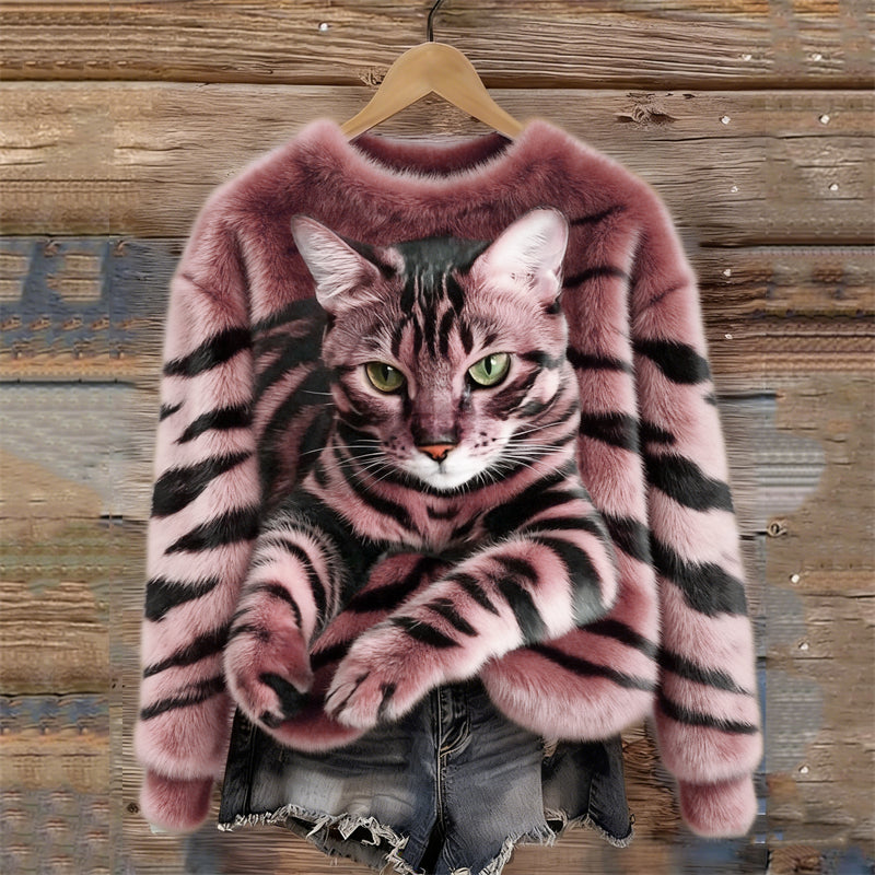 Marie™ | Miękki elegancki sweter z motywem kota