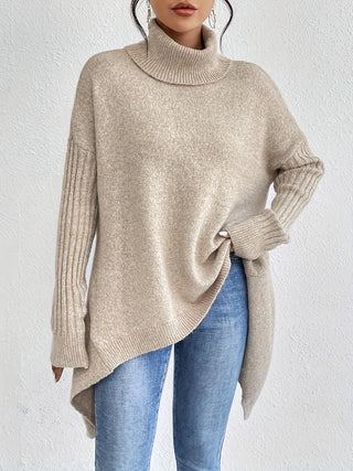 Léïna™ – Miękki, swobodny sweter z golfem