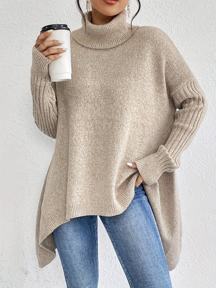 Léïna™ – Miękki, swobodny sweter z golfem