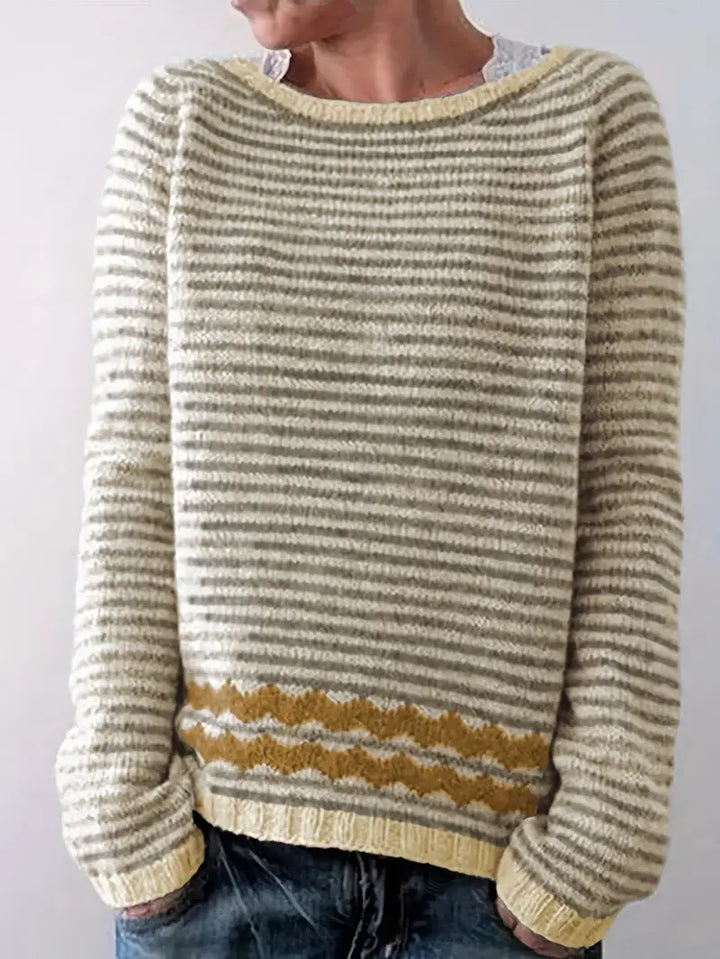 Isabelle™ | Elegancki, wygodny sweter w paski na co dzień
