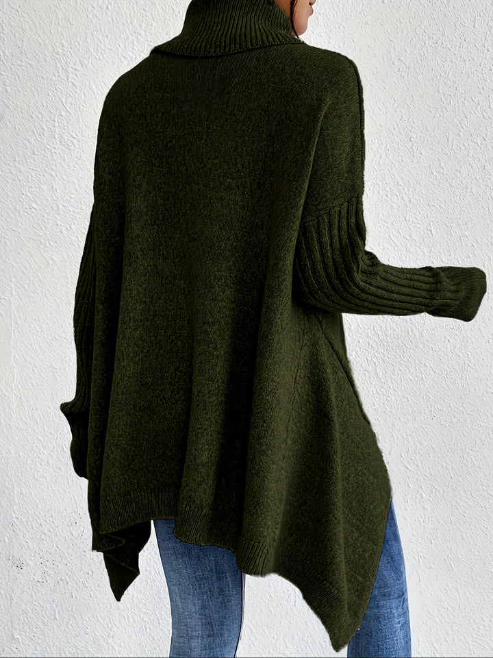 Léïna™ – Miękki, swobodny sweter z golfem