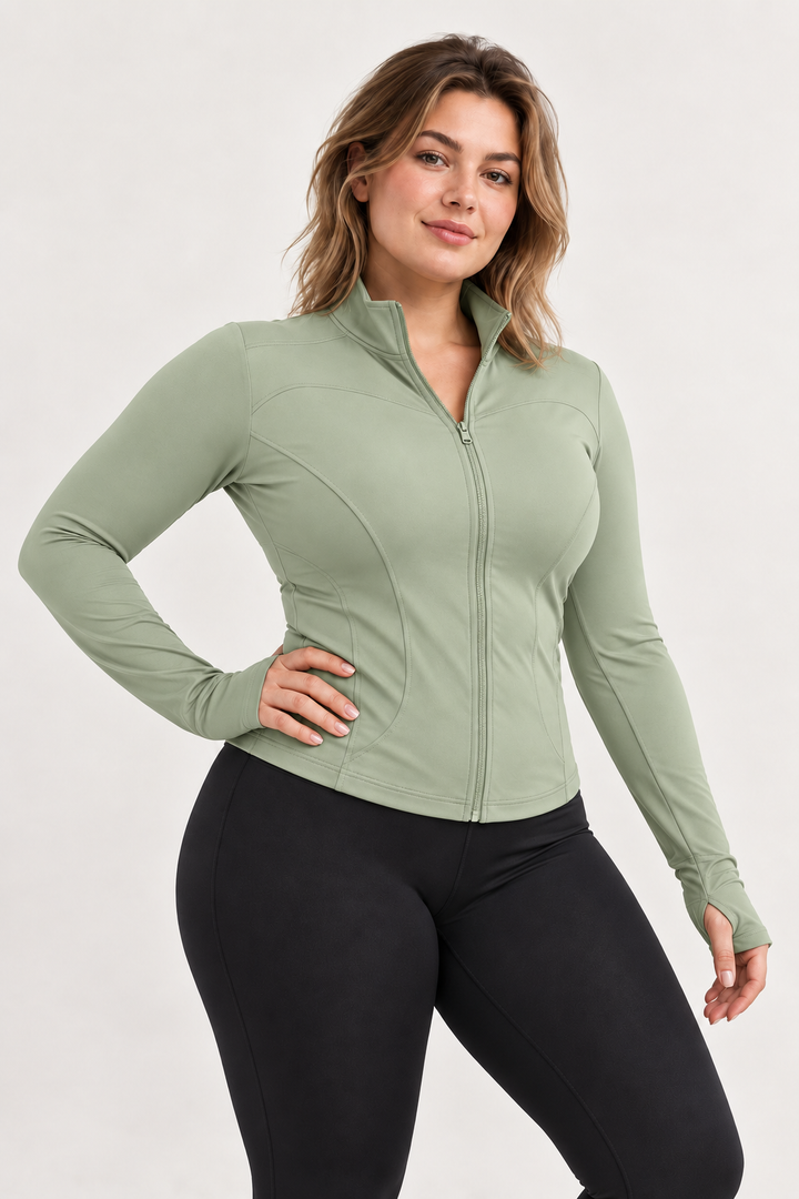 Dopasowana bluza sportowa, szałwiowy