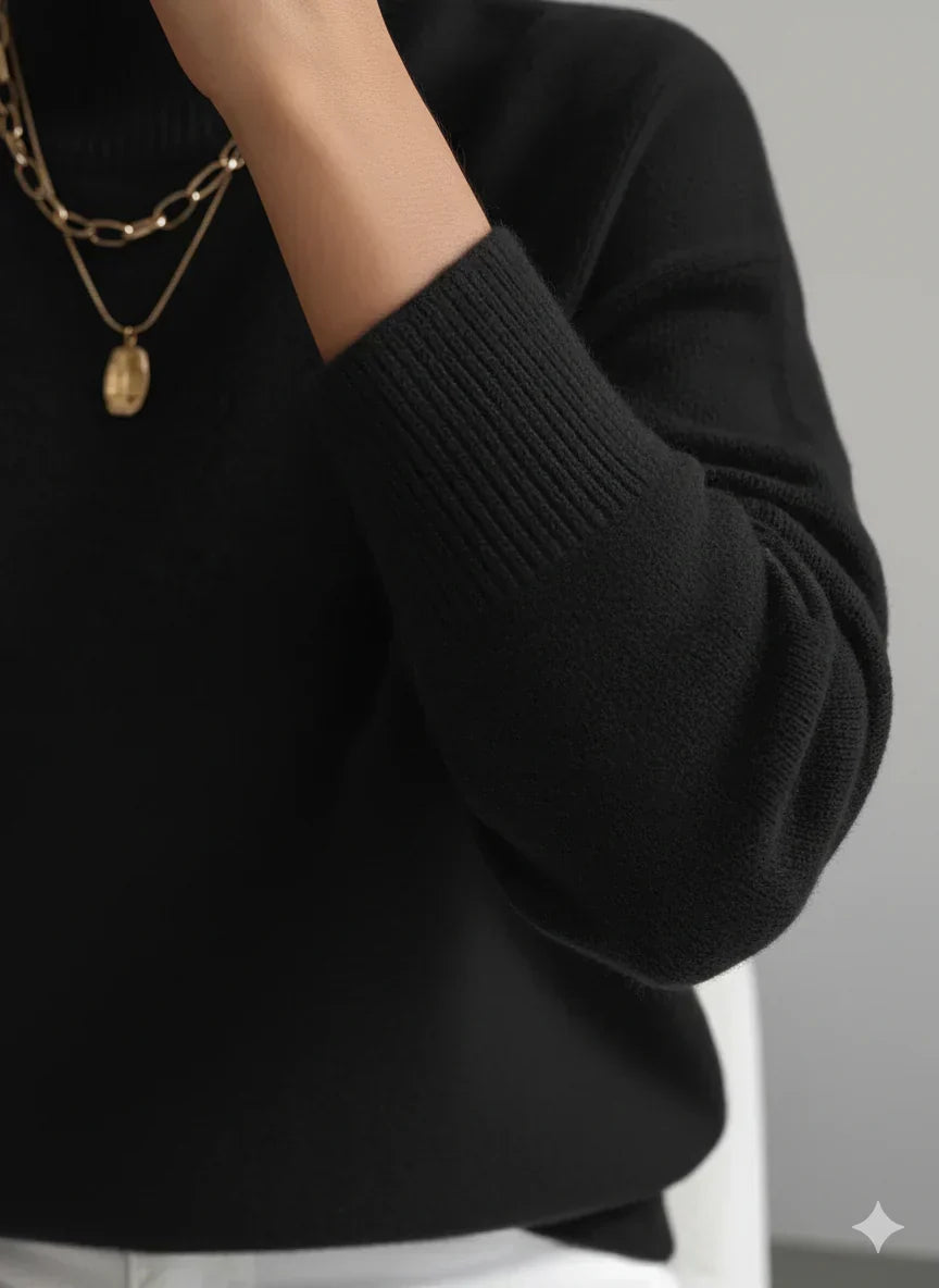 Modny sweter z golfem