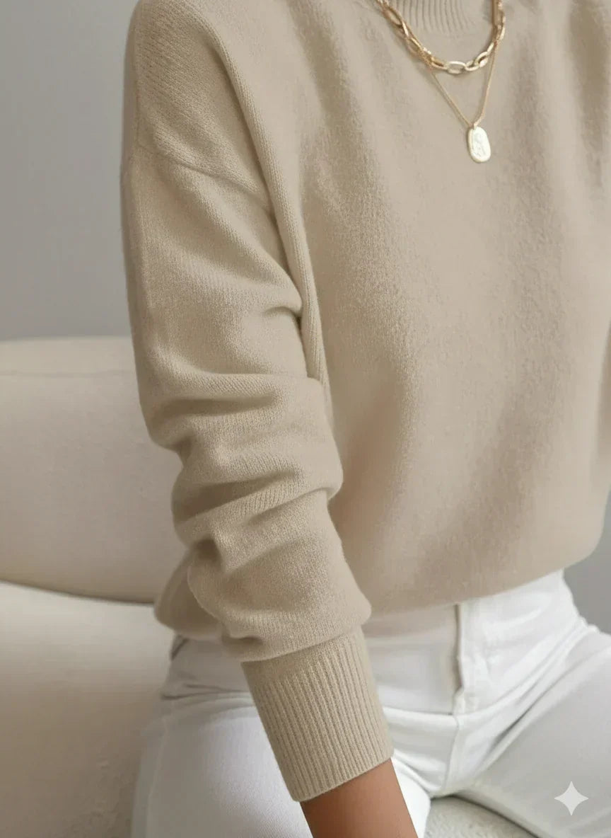 Modny sweter z golfem