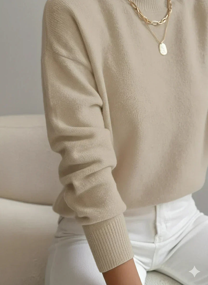 Modny sweter z golfem