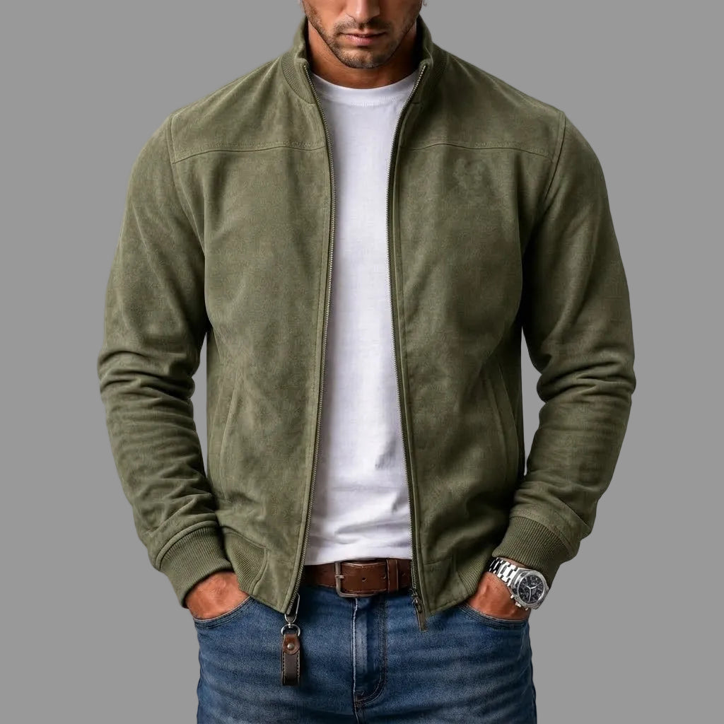 Hugo | Kurtka bomber z zamszu
