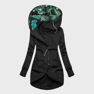 Ocieplana kurtka z kapturem, czarny