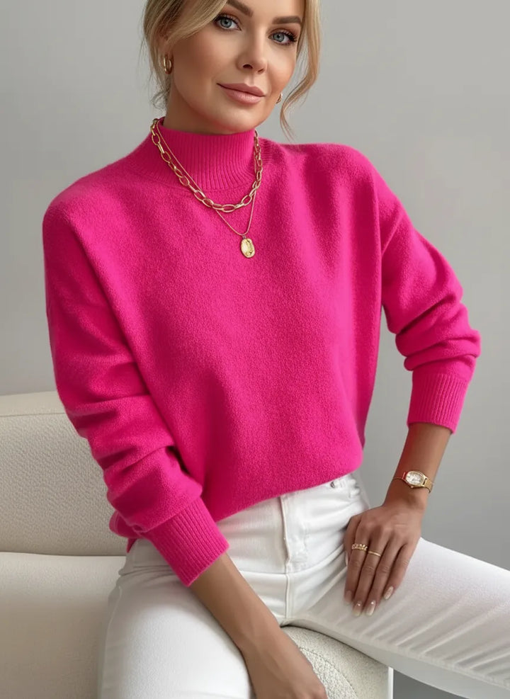 Modny sweter z golfem