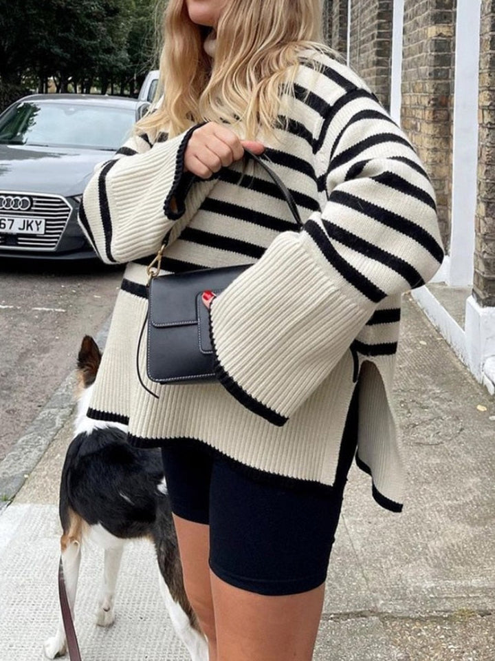 Éliane™ – Sweter w paski o eleganckim, swobodnym stylu.