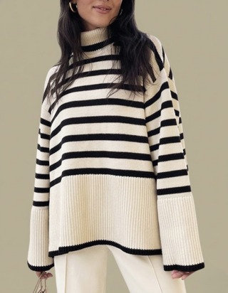 Éliane™ – Sweter w paski o eleganckim, swobodnym stylu.