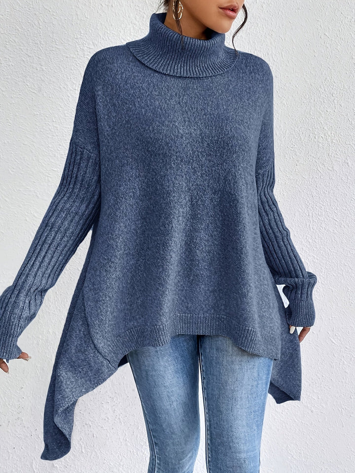Léïna™ – Miękki, swobodny sweter z golfem