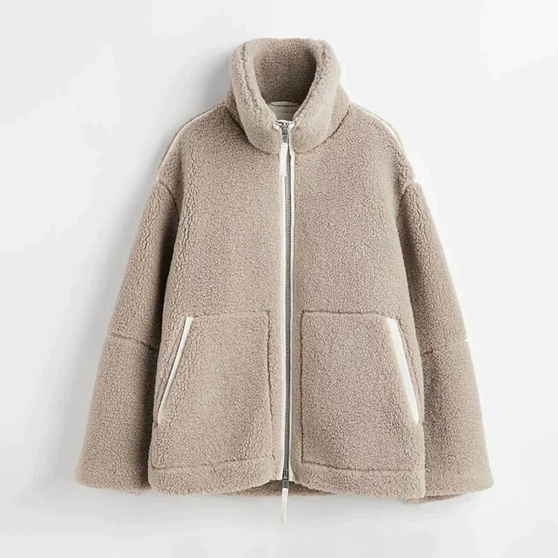 Reverie | Kurtka typu teddy w stylu oversize