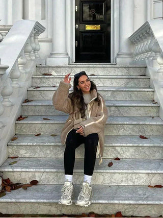 Reverie | Kurtka typu teddy w stylu oversize