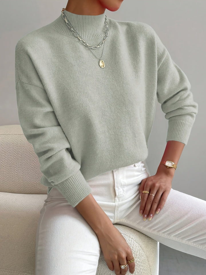 Modny sweter z golfem