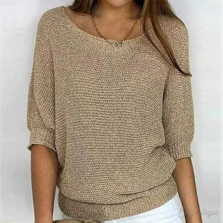 Klasyczny sweter, beżowy